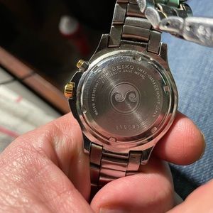 Silver Seiko kinetic 100m